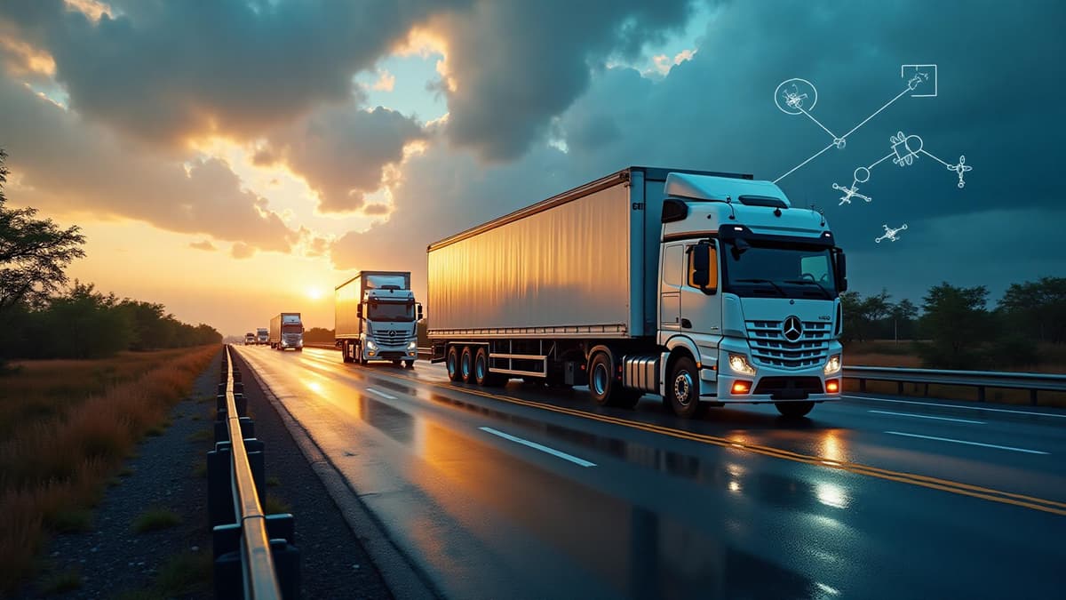 GPS Tracking dashboard showing vehicle locations and routes across Africa